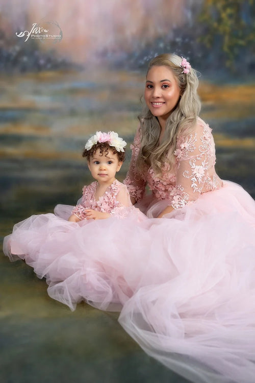 Champagne Gold Sequin Mother & Daughter Gowns