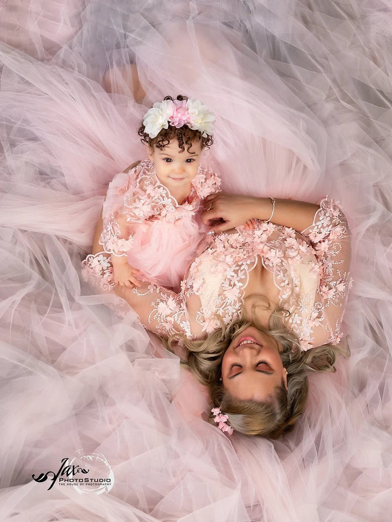 Champagne Gold Sequin Mother & Daughter Gowns