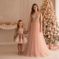 Blush Pink Floral Embroidered Couture