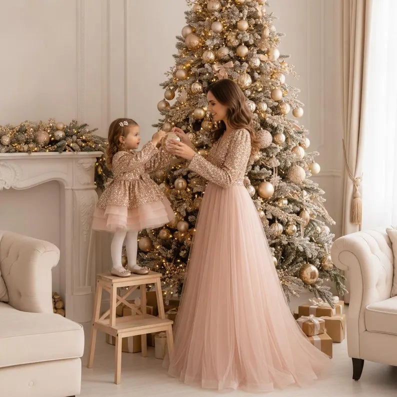 Blush Pink Floral Embroidered Couture